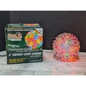 6 Inch Decorative Bright Light Sphere - 50 Multi color lights for indoor/outdoor